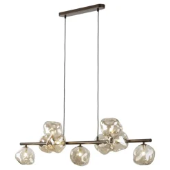 Lampa wisząca LAVA brązowa 9xG9