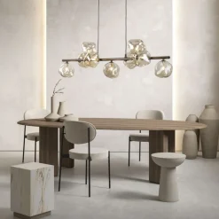 Lampa wisząca LAVA brązowa 9xG9