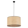 Lampa Wisząca LIBERIA Czarny Brązowy Abażur 3xE27 50cm