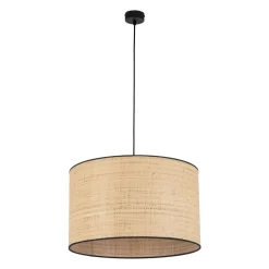 Lampa Wisząca LIBERIA Czarny Brązowy Abażur 3xE27 50cm