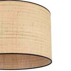 Lampa Wisząca LIBERIA Czarny Brązowy Abażur 3xE27 50cm