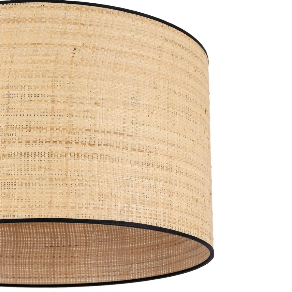 Lampa Wisząca LIBERIA Czarny Brązowy Abażur 3xE27 50cm