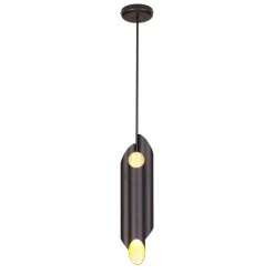 Lampa Wisząca LIBRA Czarny Złoty Tuby 6xE14 12cm