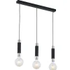 Lampa wisząca LILE czarna chrom 3xE27