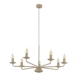 Lampa wisząca LIMAL sabia beżowa 7xE14
