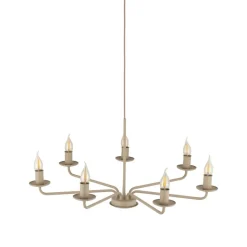 Lampa wisząca LIMAL sabia beżowa 7xE14