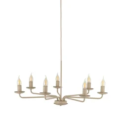 Lampa wisząca LIMAL sabia beżowa 7xE14