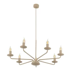 Lampa wisząca LIMAL sabia beżowa 7xE14