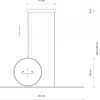 Lampa wisząca LINEO LED czarna 39W 3000K
