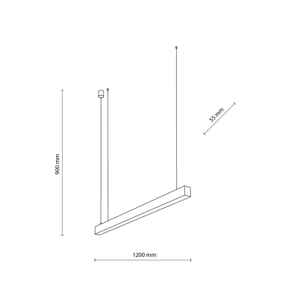 Lampa wisząca LUXE CCT czarna 1xLED 40W