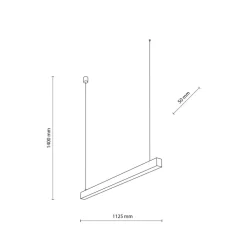 Lampa wisząca LUXE czarna 1xLED 40W 4000K