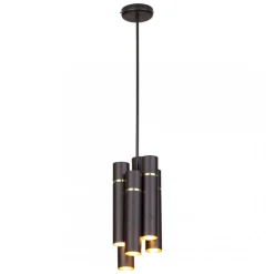 Lampa Wisząca LYNX Czarny Złoty 12xE14 18cm