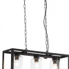Lampa Wisząca MACARI Czarny Szklane Klosze 3xE27