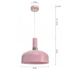Lampa Wisząca MALMO Różowy Złoty Metalowy Klosz 1xE27 30cm