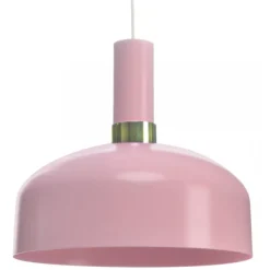 Lampa Wisząca MALMO Różowy Złoty Metalowy Klosz 1xE27 30cm