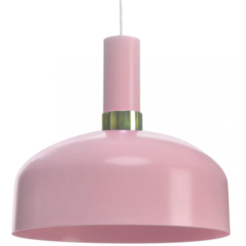 Lampa Wisząca MALMO Różowy Złoty Metalowy Klosz 1xE27 30cm