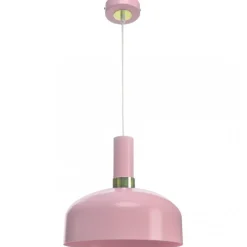 Lampa Wisząca MALMO Różowy Złoty Metalowy Klosz 1xE27 30cm