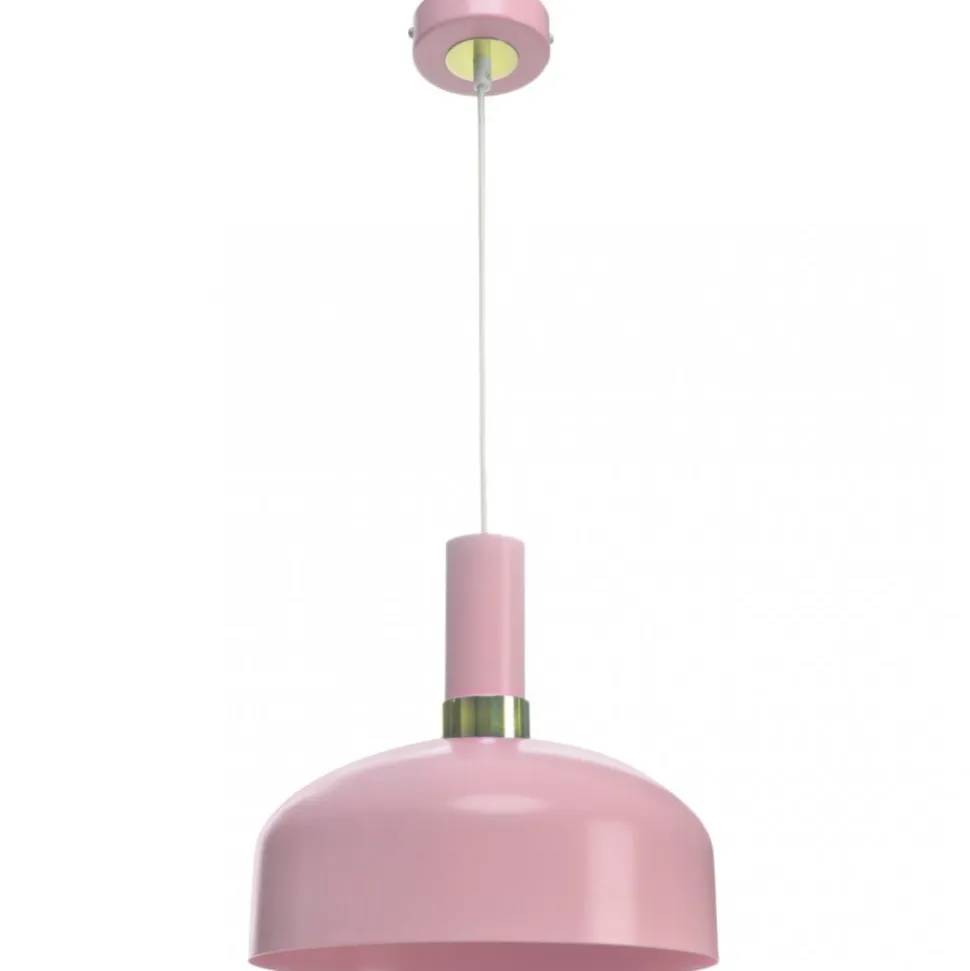 Lampa Wisząca MALMO Różowy Złoty Metalowy Klosz 1xE27 30cm