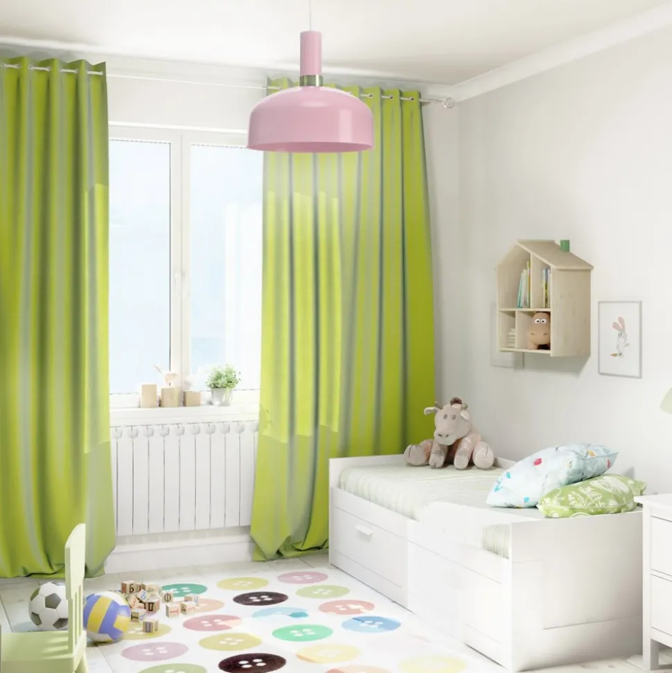Lampa Wisząca MALMO Różowy Złoty Metalowy Klosz 1xE27 30cm