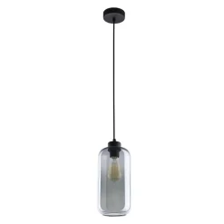 Lampa Wisząca MARCO Grafitowy Szklany Klosz 1xE27 14cm
