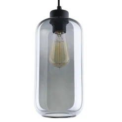 Lampa Wisząca MARCO Grafitowy Szklany Klosz 1xE27 14cm