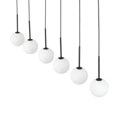 Lampa Wisząca MARTIN Biały Szklane Klosze 6xG9