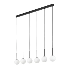 Lampa Wisząca MARTIN Biały Szklane Klosze 6xG9