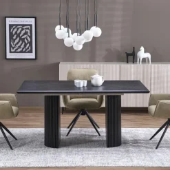 Lampa wisząca MARTIN czarna klosz biały 13xG9
