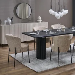 Lampa wisząca MARTIN czarna klosz biały 13xG9