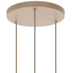 Lampa wisząca MELIA sabia beżowa klosz biały 3xE27