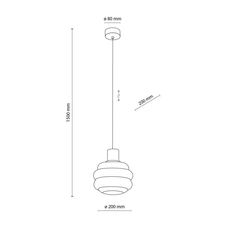 Lampa wisząca MELIA sabia beżowa klosz biały 1xE27