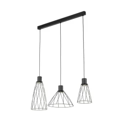 Lampa wisząca MODESTO czarna 3xGU10
