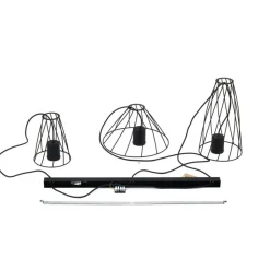Lampa wisząca MODESTO czarna 3xGU10