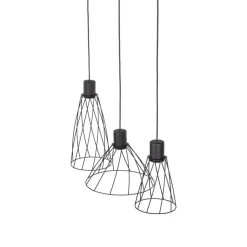 Lampa wisząca MODESTO czarna 3xGU10