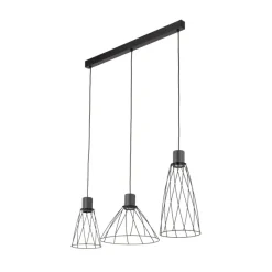 Lampa wisząca MODESTO czarna 3xGU10