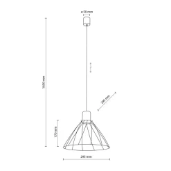 Lampa wisząca MODESTO czarna 1xGU10 29.5 cm
