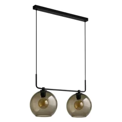 Lampa Wisząca MONACO Czarny Szklane Klosze 2xE27