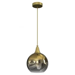 Lampa Wisząca MONTE Złoty Szklany Klosz 1xE27 20cm