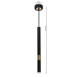 Lampa Wisząca MONZA Czarny Złoty 1xG9 10cm