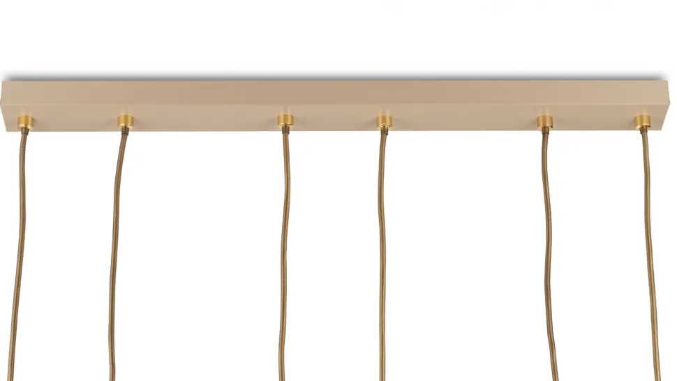 Lampa Wisząca Mora Beżowa Szkło 3xE14 60 cm