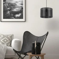 Lampa Wisząca MORENO Czarny Abażur 1xE27 30 cm