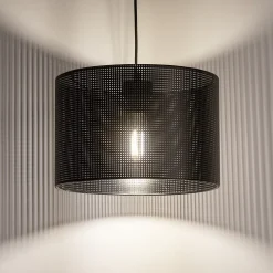 Lampa Wisząca MORENO Czarny Abażur 1xE27 30 cm
