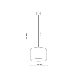 Lampa Wisząca MORENO Czarny Abażur 1xE27 30 cm