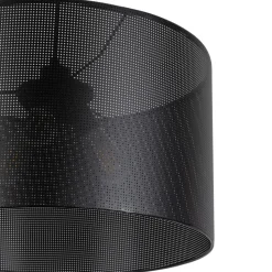 Lampa Wisząca MORENO Czarny Abażur 3xE27 50cm