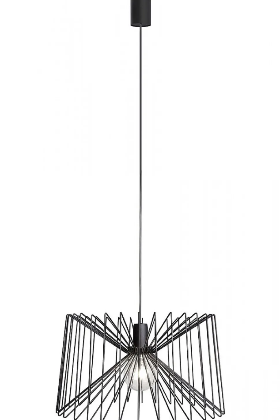 Lampa Wisząca NESS Czarny Metalowy Klosz 1xE27 45cm