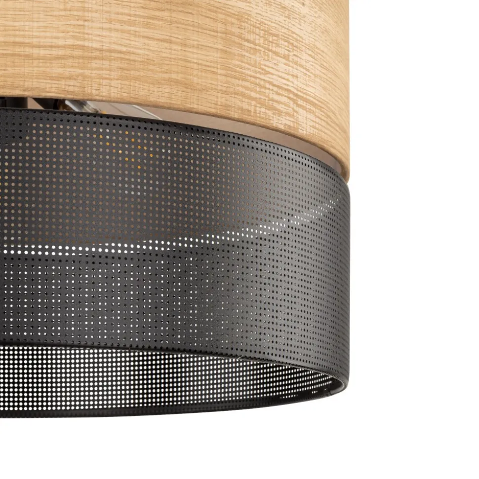 Lampa Wisząca NICOL Czarny Boho Abażur 3xE27 50cm