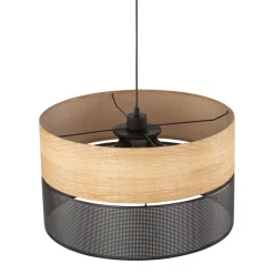Lampa Wisząca NICOL Czarny Boho Abażur 3xE27 50cm