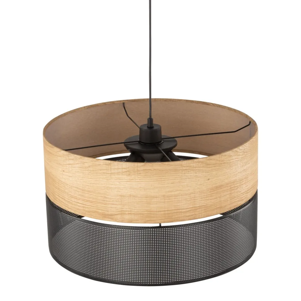 Lampa Wisząca NICOL Czarny Boho Abażur 3xE27 50cm