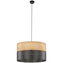 Lampa Wisząca NICOL Czarny Boho Abażur 3xE27 50cm
