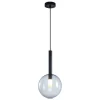 Lampa Wisząca NIKO Czarny Transparentny Szklany Klosz 1xG9 20cm